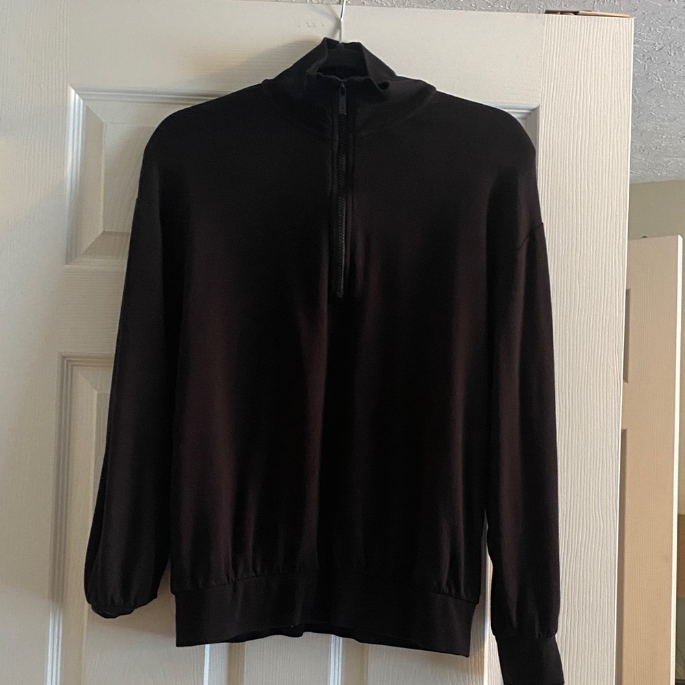 Lou & Grey Black Half-Zip Sweatshirt